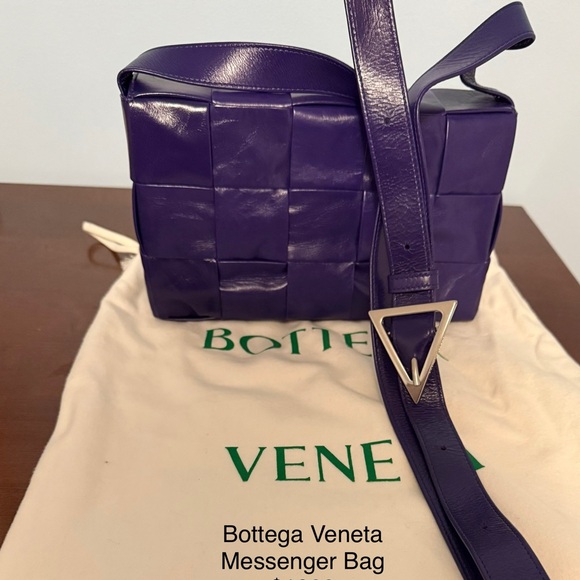 Bottega Veneta Handbags - Bottega Veneta Purple Crossbody Messenger Bag